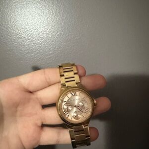 Michael Kors Rose Gold-Tone Stainless Steel Chronograph Bracelet Watch